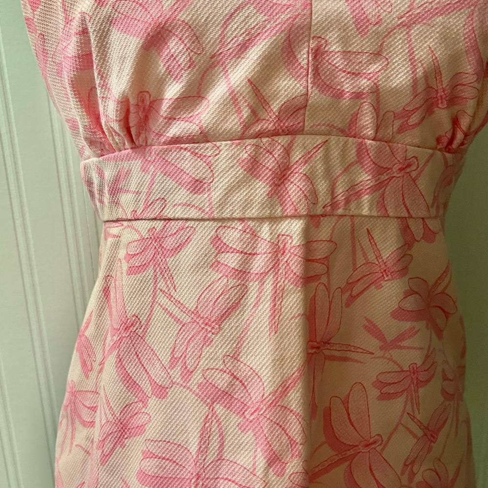 Vineyard Vines Pink Halter Top with Dragonfly Design - Picture 2 of 8
